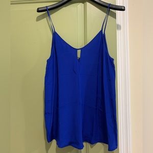 Rory Becca royal blue tank, size XS 100% silk
